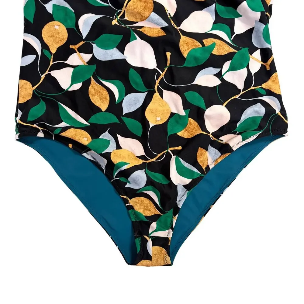 LA DOUBLEJ Bow Bather Orchard Swimsuit XXL US 12 NWT